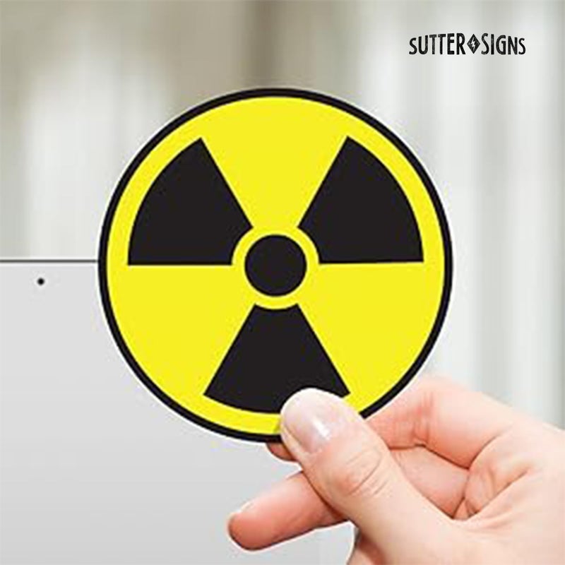 Sutter Signs Nuclear Radiation Warning Symbol Stickers - Individually Die-Cut - 3-Inch Diameter (Pack of 4 Decals) - Image 3